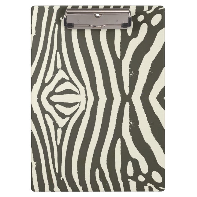 Zebra Stripe Animal Print Pattern Clipboard (Front)