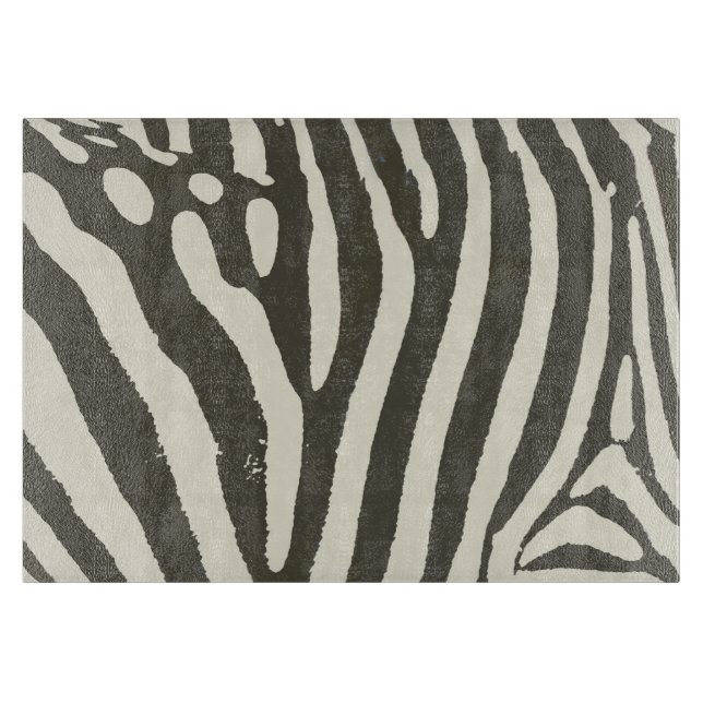 Zebra Stripe Animal Print Pattern Cutting Board (Front)