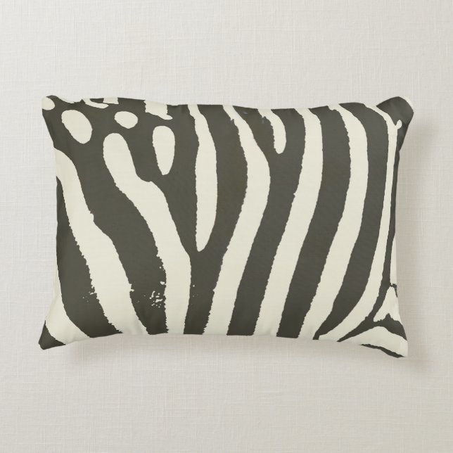 Zebra Stripe Animal Print Pattern Decorative Cushion (Back)