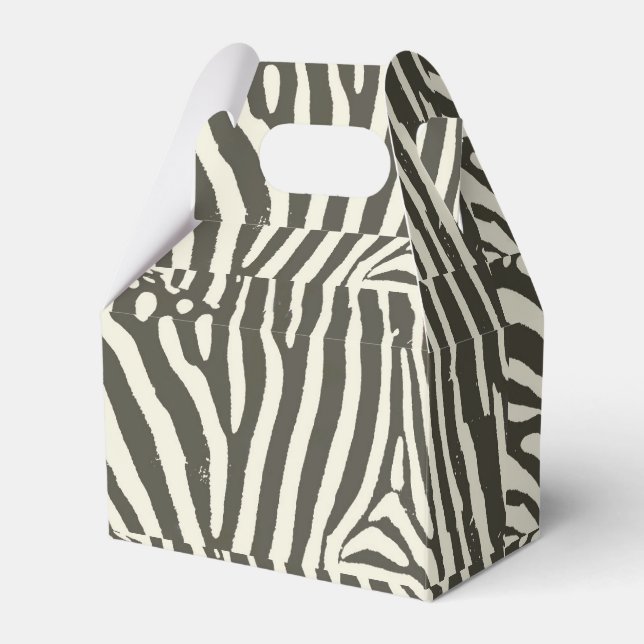Zebra Stripe Animal Print Pattern Favour Box (Front Side)