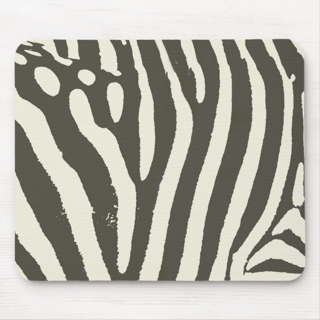 Zebra Stripe Animal Print Pattern Mouse Pad (Front)