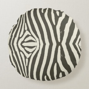 Zebra Stripe Animal Print Pattern Round Cushion