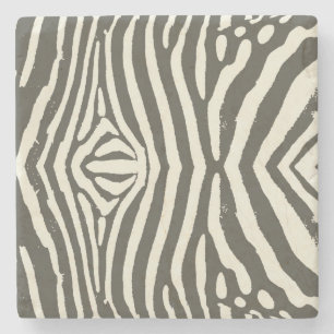 Zebra Stripe Animal Print Pattern Stone Coaster