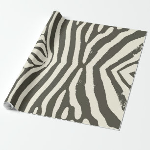 Zebra Stripe Animal Print Pattern Wrapping Paper