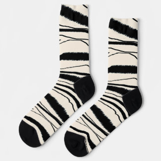 Zebra Stripe Animal Print Premium Crew Socks