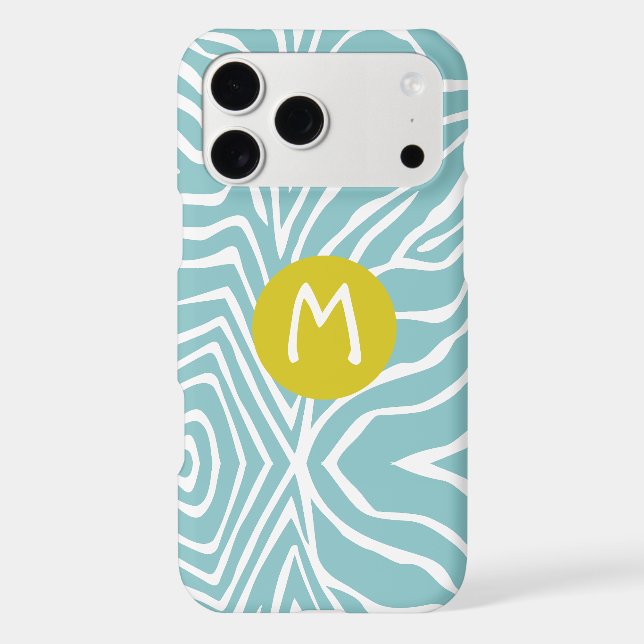 Zebra Stripe Any Colour Personalise Monogram iPhon (Back)
