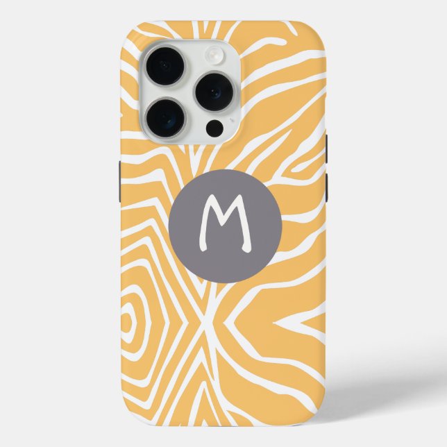 Zebra Stripe Any Colour Personalise Monogram iPhon Case-Mate iPhone Case (Back)