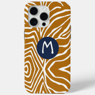 Zebra Stripe Any Colour Personalise Monogram iPhon iPhone 15 Pro Max Case