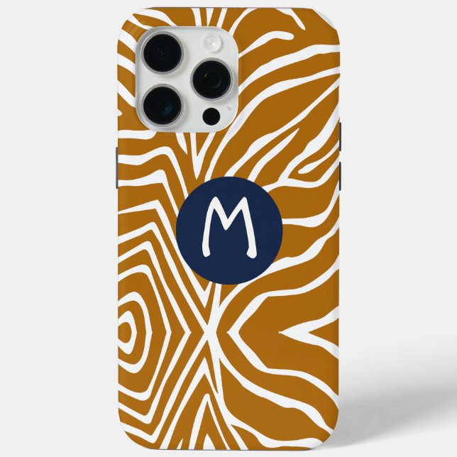 Zebra Stripe Any Colour Personalise Monogram iPhon Case-Mate iPhone Case (Back)