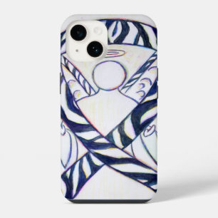 Zebra Stripe Awareness Ribbon Angel iPhone Case