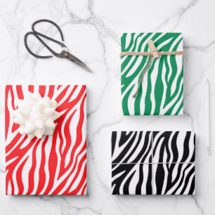 Zebra Stripe Christmas Gift Wrap