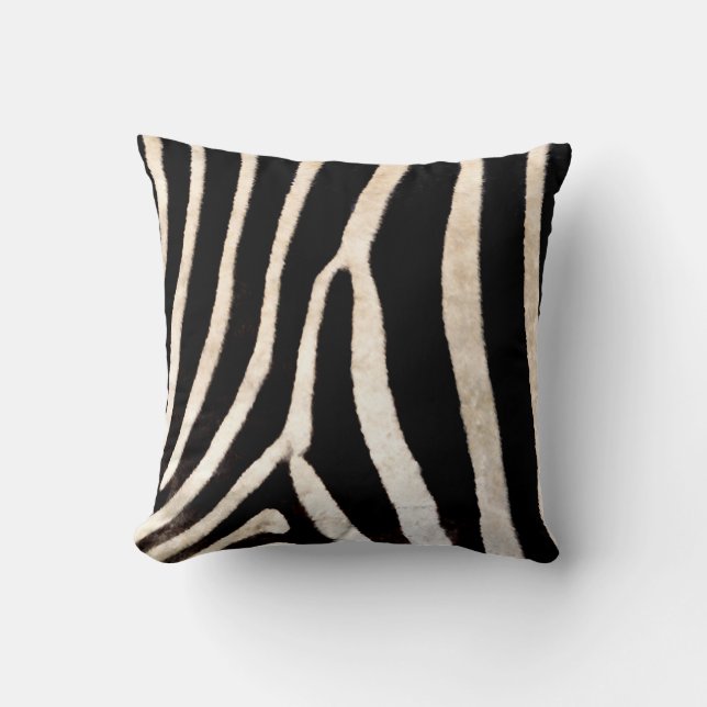 Zebra Stripe/Hide Throw Pillow, Square Cushion (Front)