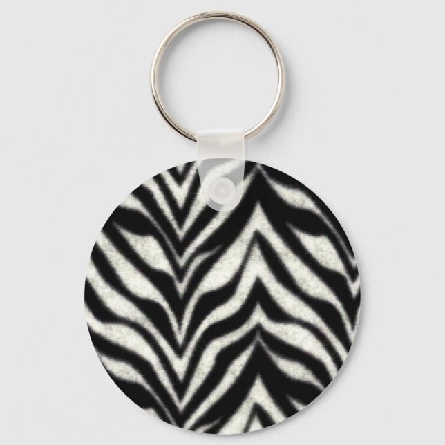 Zebra Stripe Pattern Keychain (Front)