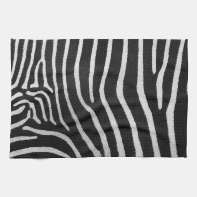 Zebra Stripe Pattern Kitchen Towel (Horizontal)