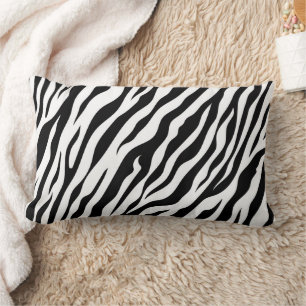 Zebra stripe pattern lumbar cushion