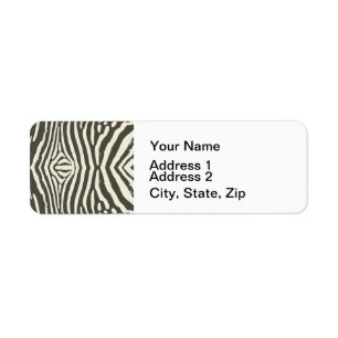 Zebra Stripe Pattern Return Address Label