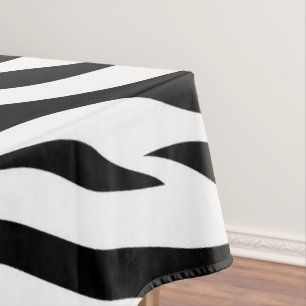 Zebra stripe pattern tablecloth