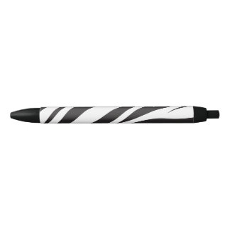 Zebra Stripe Print  Black Ink Pen