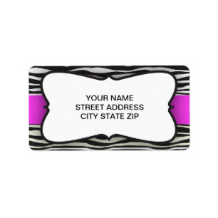 Zebra Stripe Return Address Label