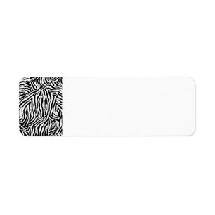 Zebra Stripe Swirls Pattern backgrounds fashion Return Address Label