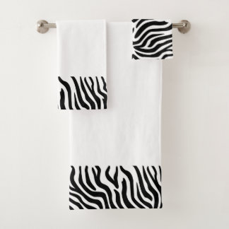 Zebra Striped Bath Towels