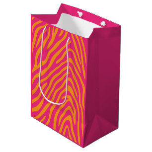 Zebra Striped Change to Any Colours Medium Gift Bag