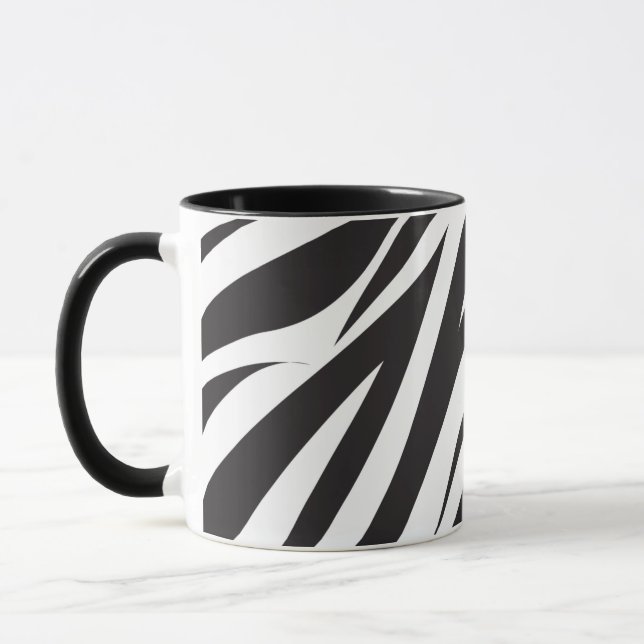 Zebra Striped Pattern Coffee Mug (Left)