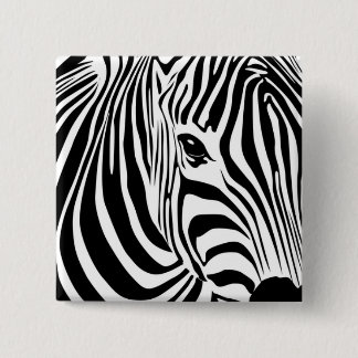 Zebra Stripes 15 Cm Square Badge