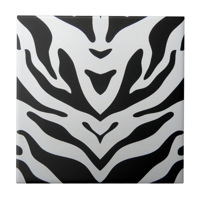 ZEBRA STRIPES ABSTRACT CERAMIC TILE (Front)