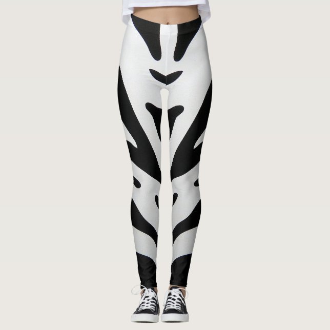 ZEBRA STRIPES ABSTRACT LEGGINGS (Front)