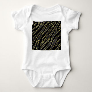 Zebra Stripes: Abstract Monochrome Seamless. Baby Bodysuit