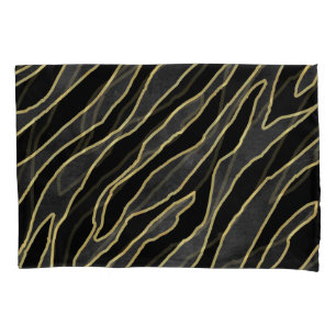 Zebra Stripes: Abstract Monochrome Seamless. Pillowcase