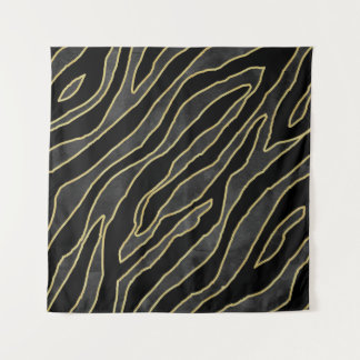 Zebra Stripes: Abstract Monochrome Seamless. Tapestry