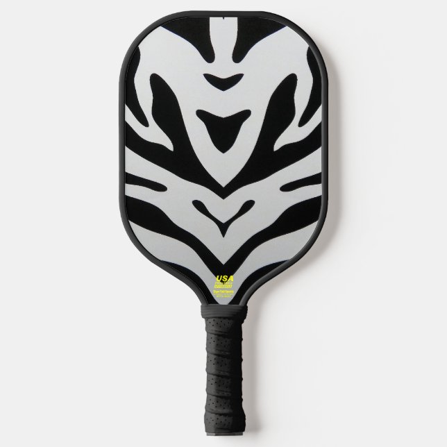 ZEBRA STRIPES ABSTRACT PICKLEBALL PADDLE (Front)