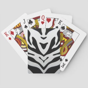 ZEBRA STRIPES ABSTRACT PLAYING CARDS