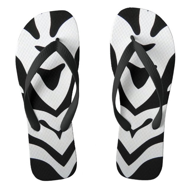 ZEBRA STRIPES ABSTRACT THONGS (Footbed)