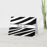 Zebra Stripes All Ocassion Thank You Note