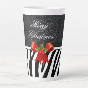 Zebra Stripes and Glitter Latte Mug