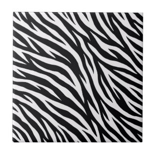 Zebra Stripes Animal Pattern Ceramic Tile