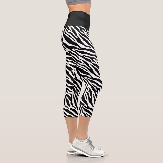 Zebra Stripes Animal Print Capris (Right)