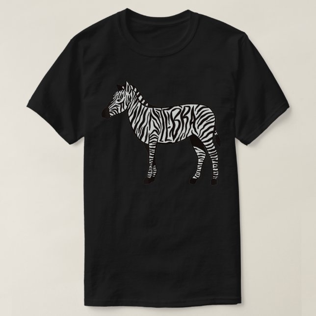 Zebra Stripes Animal Zebra T-Shirt (Design Front)