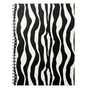 Zebra stripes - Black and White Notebook