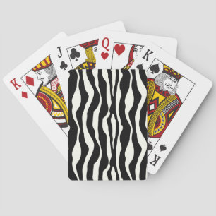 Zebra stripes - Black and White Playing Cards