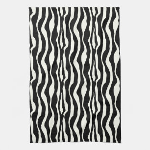 Zebra stripes - Black and White Tea Towel