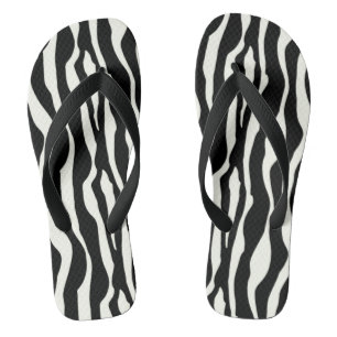 Zebra stripes - Black and White Thongs