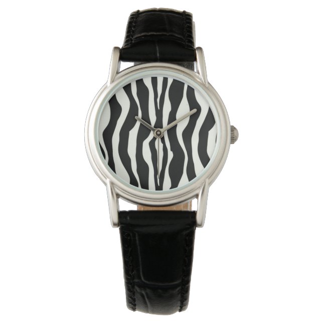 Zebra stripes - Black and White Watch (Front)