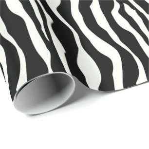 Zebra stripes - Black and White Wrapping Paper