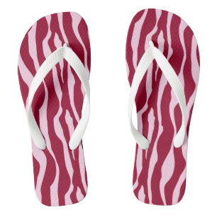 Zebra stripes - Burgundy and Pink Thongs