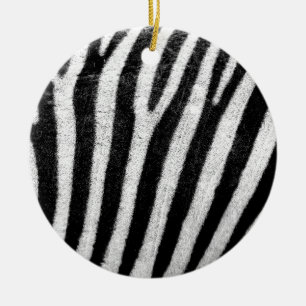 zebra Stripes Ceramic Ornament
