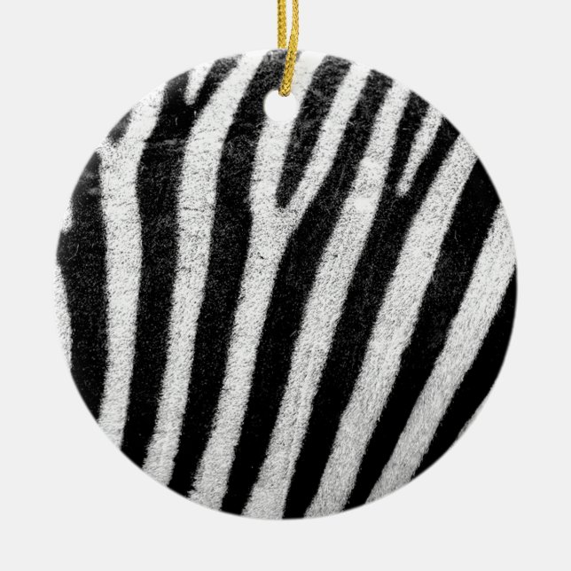 zebra Stripes Ceramic Ornament (Front)